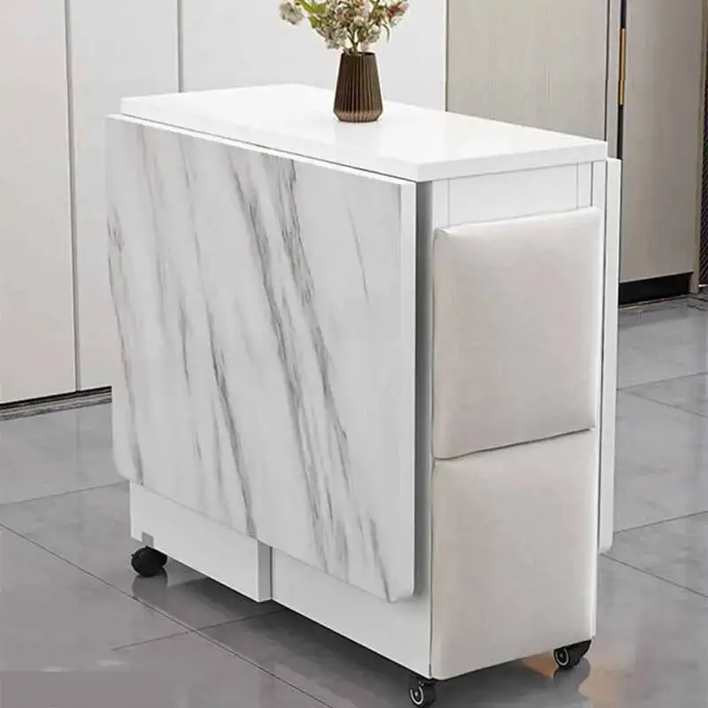 

Service Folding Onement Dining Table Set Wheel Balcony Kitchen Coffee Tables Living Room Women Mesa De Comedor Unique Furniture
