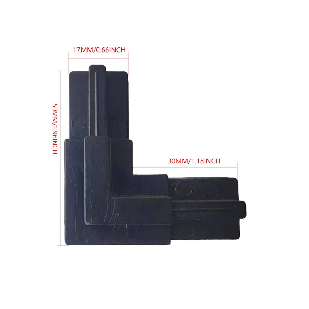 20mm square tube connector, plastic stainless steel square tube joint, photo frame shelf shoe rack accessories