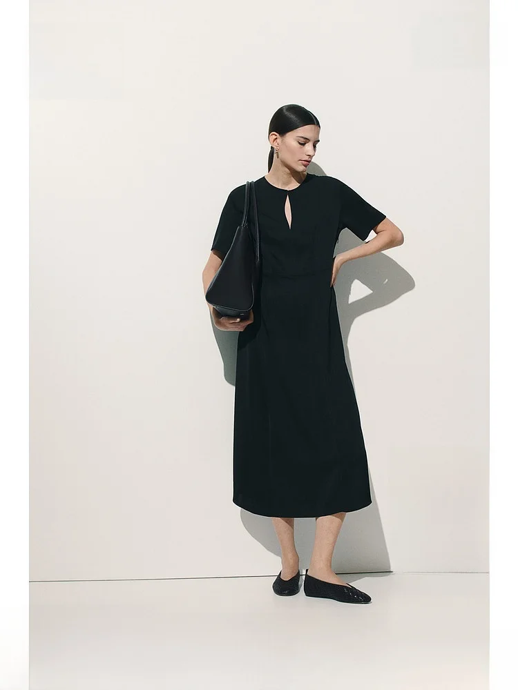 

H&M Весенняя женская повседневная юбка миди А-силуэта в клетку, однотонная, из 100% полиэстера, артикул 284933