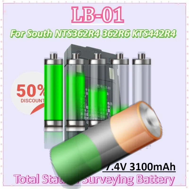 

LB01 LB-01 7.4V 3100mAh Battery for South NTS362R4 362R6 KTS442R4 Total Stations Surveying Rechargeable Battery