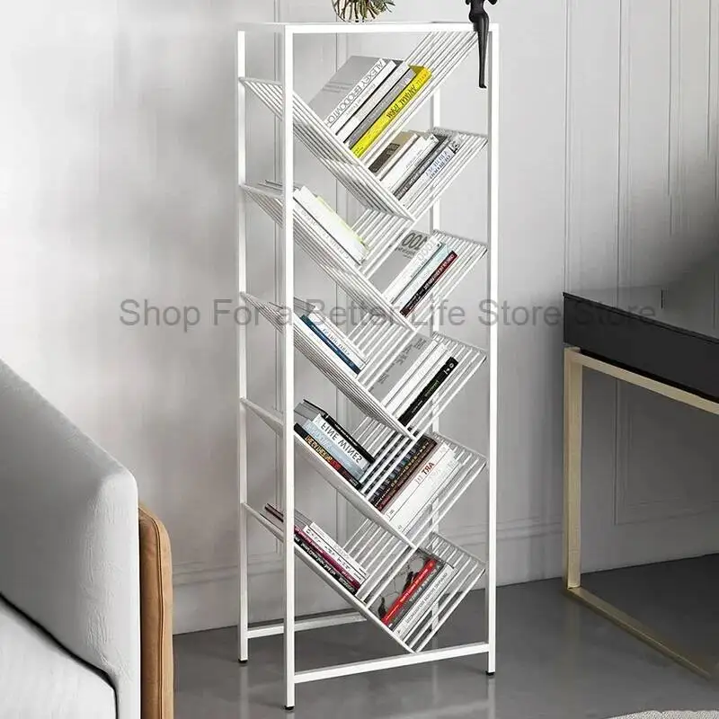 Anime frente enfrentando mini estantes de canto vertical aço pré-fabricado prateleira estantes armazenamento librero mueble sala móveis fg02