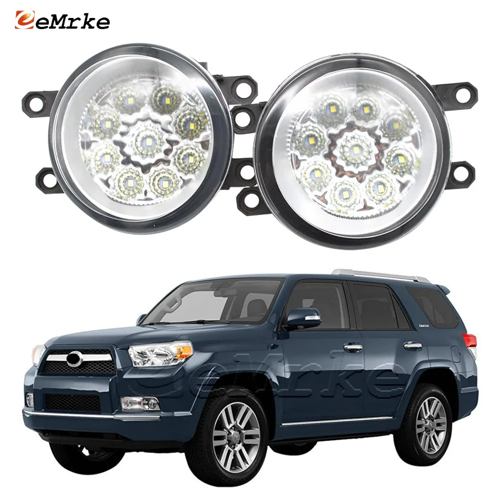 

2Pcs Car Fog Lights Assembly 9W 12V LED DRL Daytime Running Light Headlights for Toyota 4Runner N280 2010 2011 2012 2013