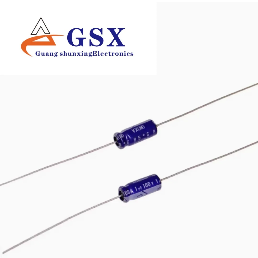 1UF 100V imported aluminum electrolytic capacitor 100v1uf 5 * 12 Nichicon VX through-hole horizontal axial
