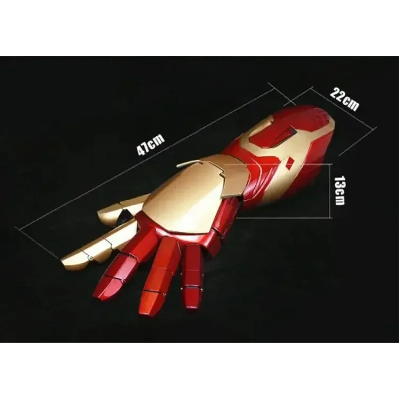 1/1 الرجل الحديدي MK42 XLII يمكن ارتداؤها الناسف القفاز الذراع اليد Cattoys Mark42 LED درع اليد تأثيري حلي حفلة أنيمي تظهر الدعائم