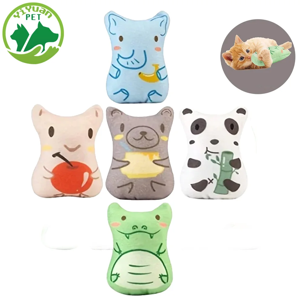 

Catnip Plush Toy Filled With Plush Mint Toys Animal Kitten Puppy Chewing Accessories Pet Interactive Molar Supplies