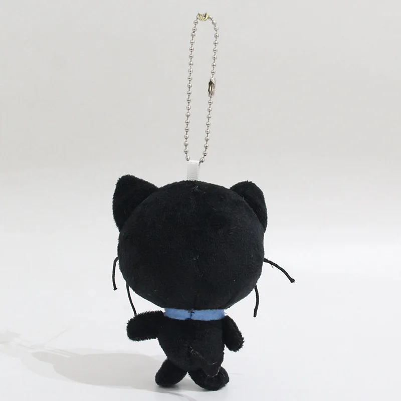 Chococat ตุ๊กตาพวงกุญแจพวงกุญแจอะนิเมะสีดําแมว Kawaii น่ารักกระเป๋าพวงกุญแจ Charms Mascot Key CHAIN ของขวัญขนาดเล็ก