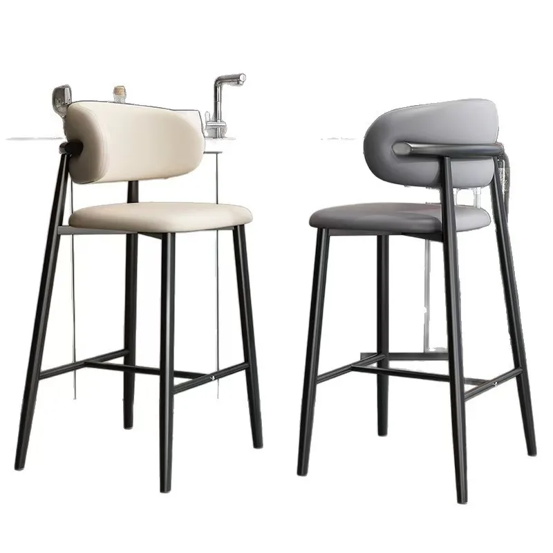 

#High Chair, Home Light Luxury Style bar Chair, bar Chair, Coffee Shop bar Stool, Island Platform, Modern and Simple
