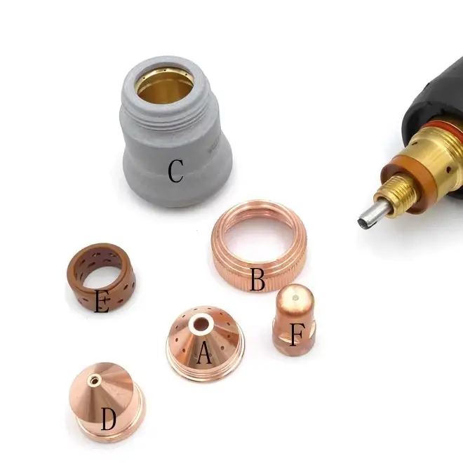 

IPX102 IPXM102 Manual Torch Machine Cutting Torch Gun 40-120A Plasma Consumables Shield Cap Nozzle Swirl Ring Electrode