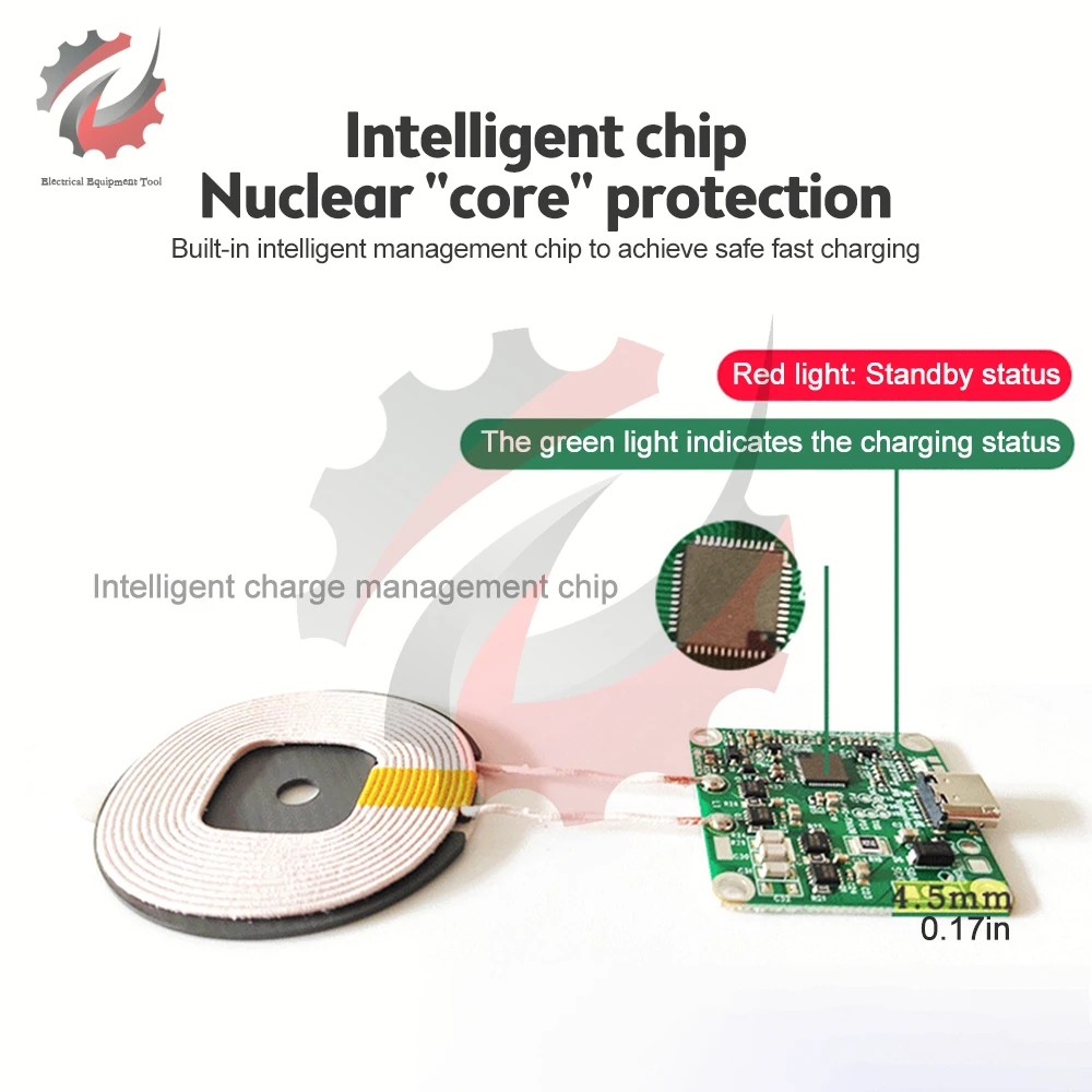 

22W Type-C Wireless Charger Transmitter Module Circuit Board For QI Standard Fast Charging DIY Wireless Charger Moudle DC 12V