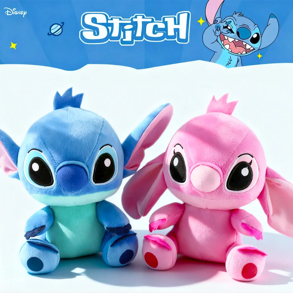2026 Disney Stitch & Angel Peluche Duo Set (18cm) |   Llaveros a juego con alienígena azul y ángel rosa |   Decoración de mochila con tema Ohana |   Regalo