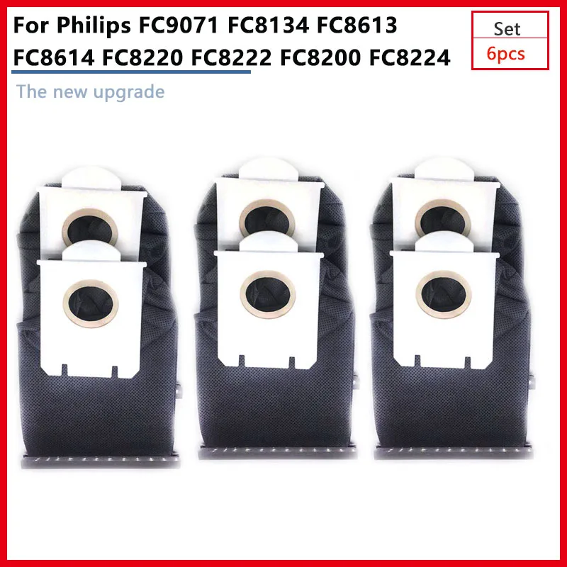 For Philips FC9071 FC8134 FC8613 FC8614 FC8220 FC8222 FC8200 FC8224 Trash Bag Vacuum Cleaner Accessories Washable Dust Bag Parts