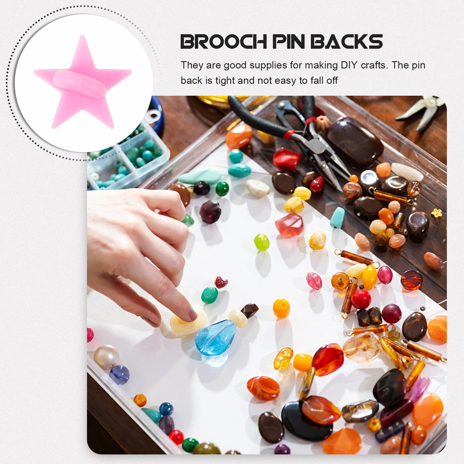 

100 Pcs Butterfly Hat Badge Pin Clutch Brooch Backs Locking Enamel Safety Keeper Lapel Plastic