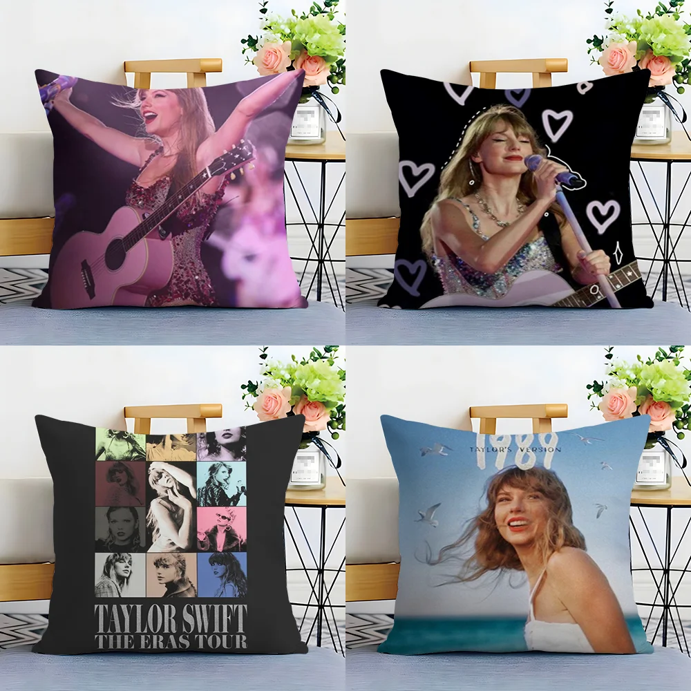 T-TaylorS-TTPD-S-SwiftS Pillow Case Plush Fabric Soft  Pillowcase Double Sided Print Cushion Cover Household Gifts