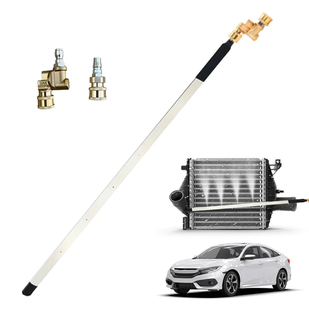 

Portable Radiator Clean Tool 57-60CM Stainless Steel 4500 PSI Radiator Flush Cleaner Tool With Solid Brass Quick-Connect Fitting
