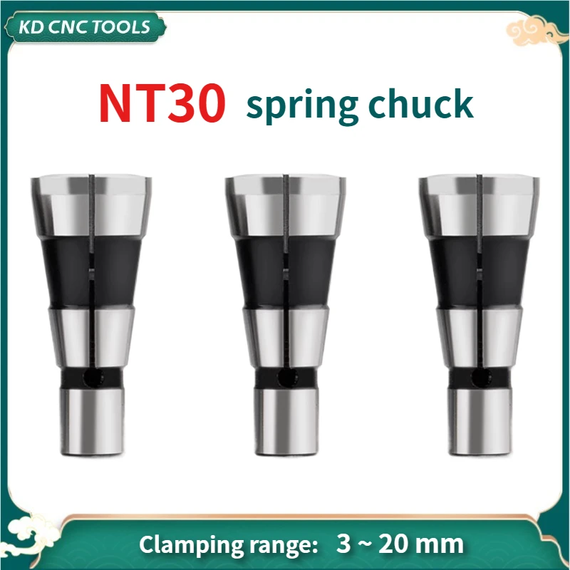 

7:24 NT30 Цанговый пружинный цанговый патрон Фрезерные патроны M12 Резьба Spec 3 4 5 6 8 10 12 14 16 18 20 мм Для фрезерного станка с ЧПУ