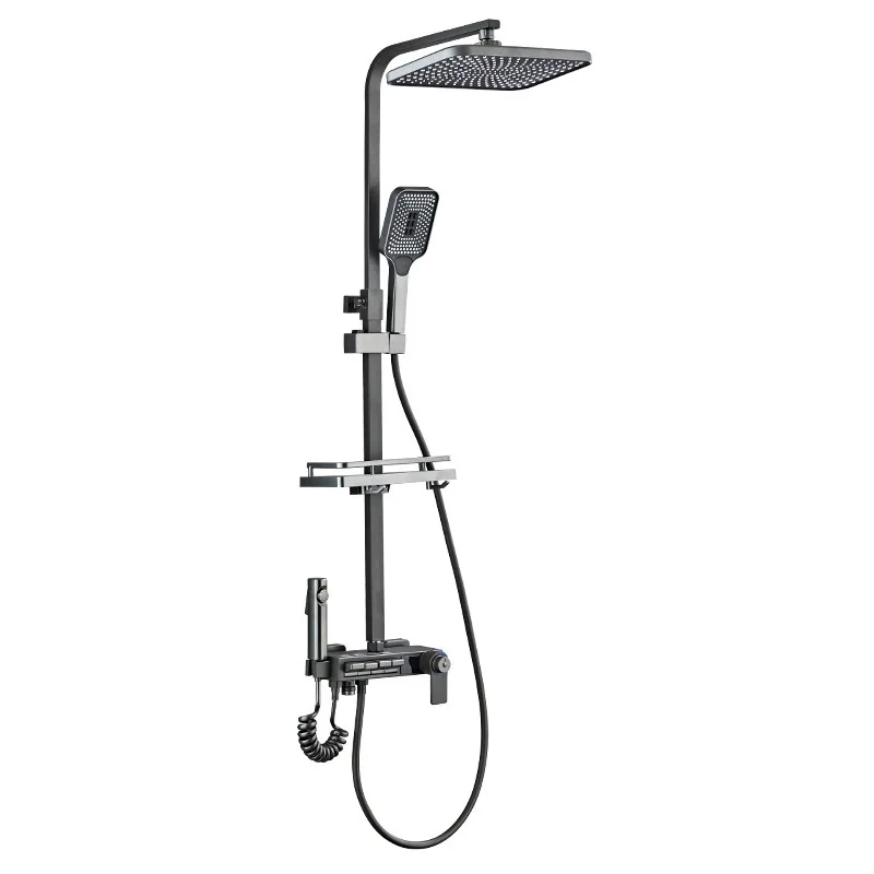 

All-copper thermostatic mixing valve, solar shower set