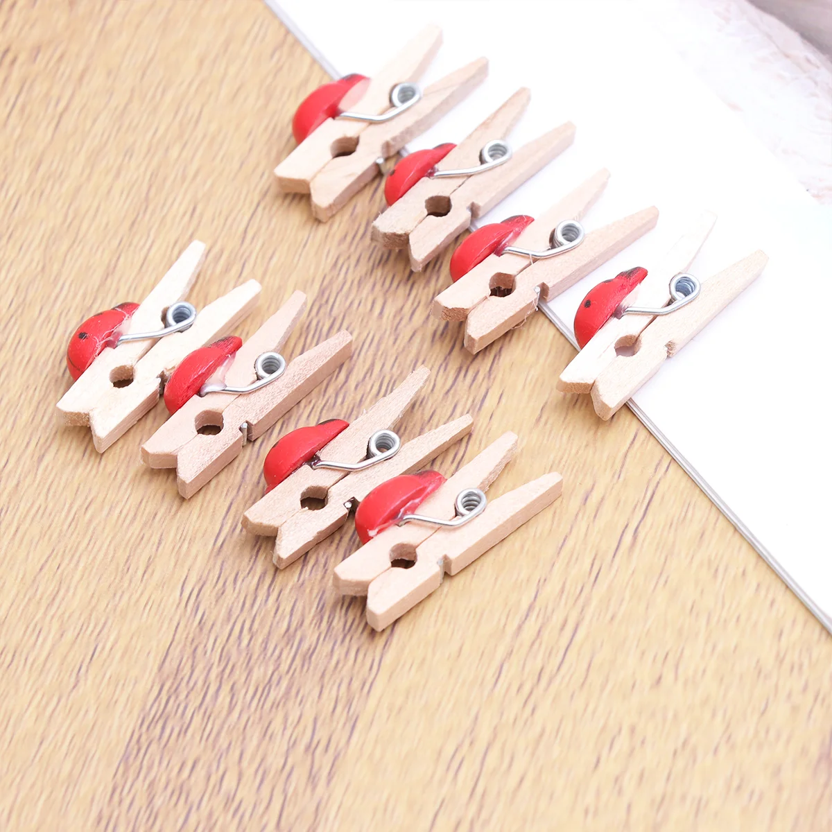 

100 Pcs Office Decoration Clips Photo Pegs Lovely Decorate Home Holder Bamboo Wooden