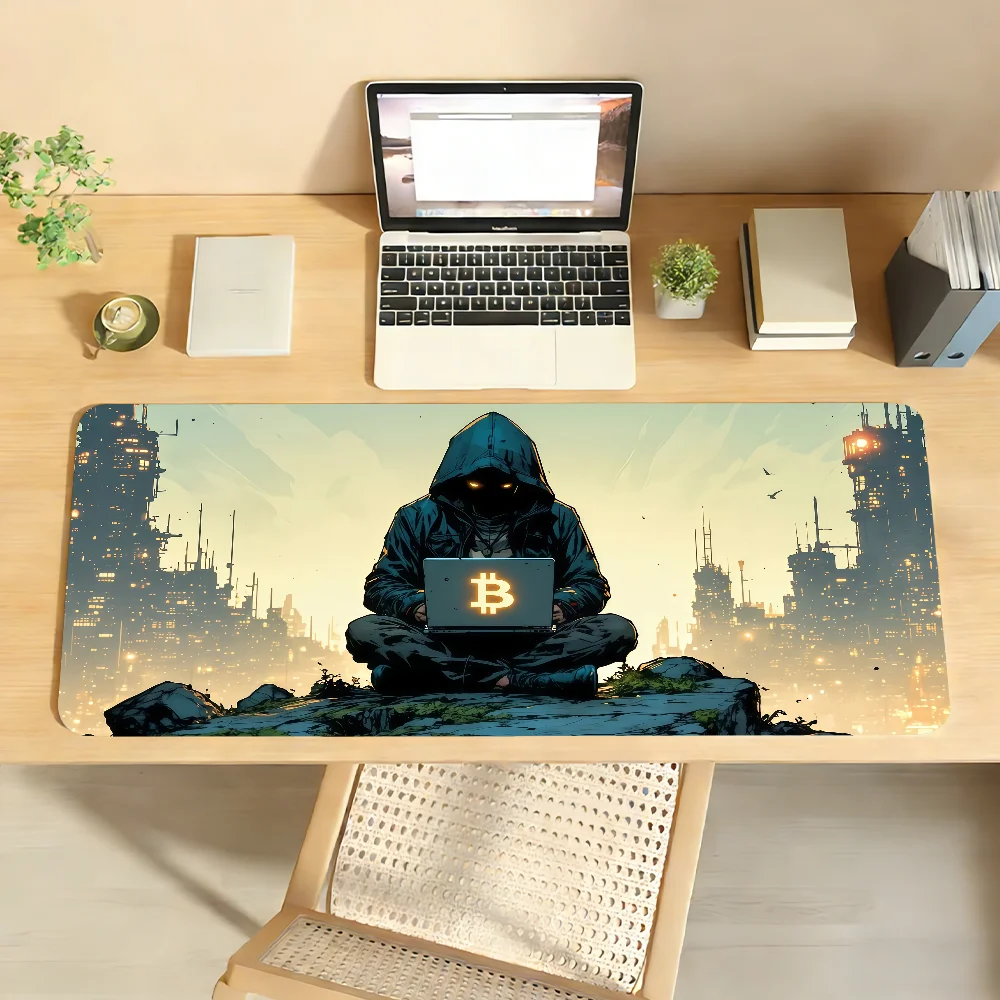 Finance Bitcoin Mouse Pad Computer Laptop Rubber Non-slip Mouse Mat Mousepad Gamers Decoracion Desk Mat