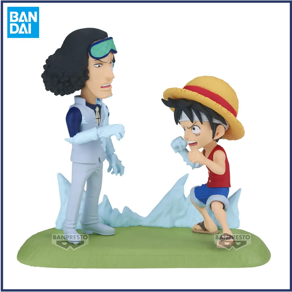 Original Anime Figure ONE PIECE WORLD COLLECTABLE FIGURE LOG STORIES-MONKEY.D.LUFFY VS KUZAN Action Figurine Toys 9cm Doll Model