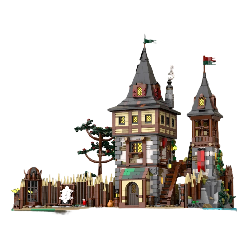 Moc filmes famosos castelo de urso arquitetura blocos de construção modulares palácio medieval modelo originalidade tijolos brinquedos presente natal