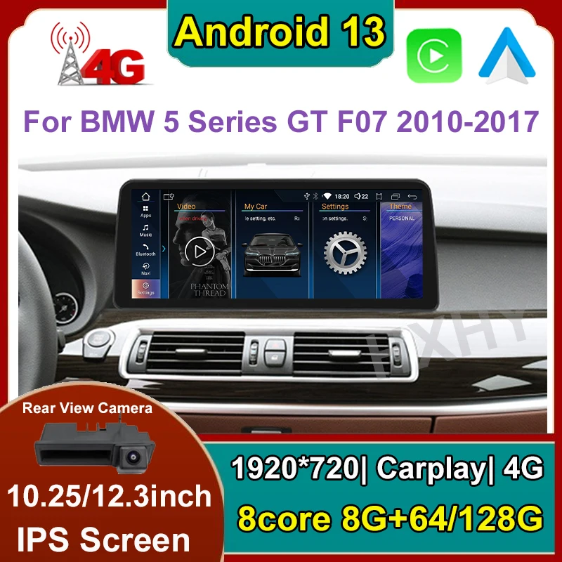 

12,3 дюймовый Android 13 автомобильный DVD-плеер для BMW 5 серии GT F07 2009-2016 CIC система NBT Мультимедиа Радио GPS Навигация Аудио Carplay