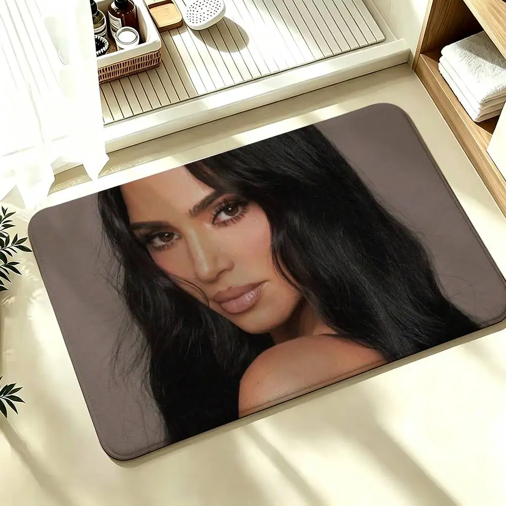 K-Kim K-Kardashian Funny Meme Shower Room Absorbent Small Floor Mat Soft Comfortable Decorative Foot Mat