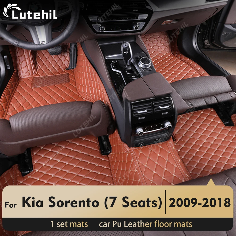 

For Kia Sorento (7 Seats) 2009-2018 Custom Car Floor Mat Automobile Carpet Cover Interior Accessories Protective
