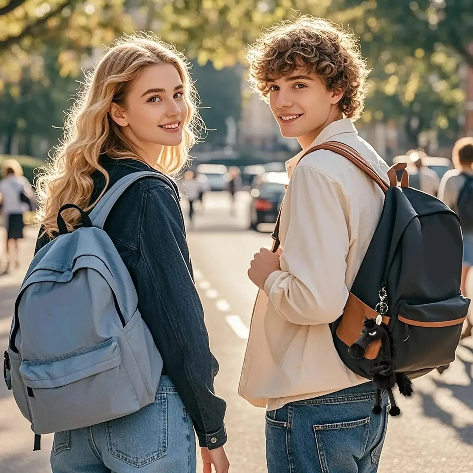 พวงกุญแจรูปม้า 2026 น่ารัก ตุ๊กตาขนนุ่ม ของตกแต่ง พวงกุญแจปีม้า สำหรับกระเป๋าเป้ แฟน ผู้หญิง ผู้ชาย รถยนต์