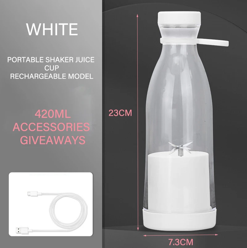 NEW Rechargeable Mixers Fresh Fruit Juicers Bottle Usb Portable Juice Bottle Mini Fast Electric Blender Smoothie Ice Maker