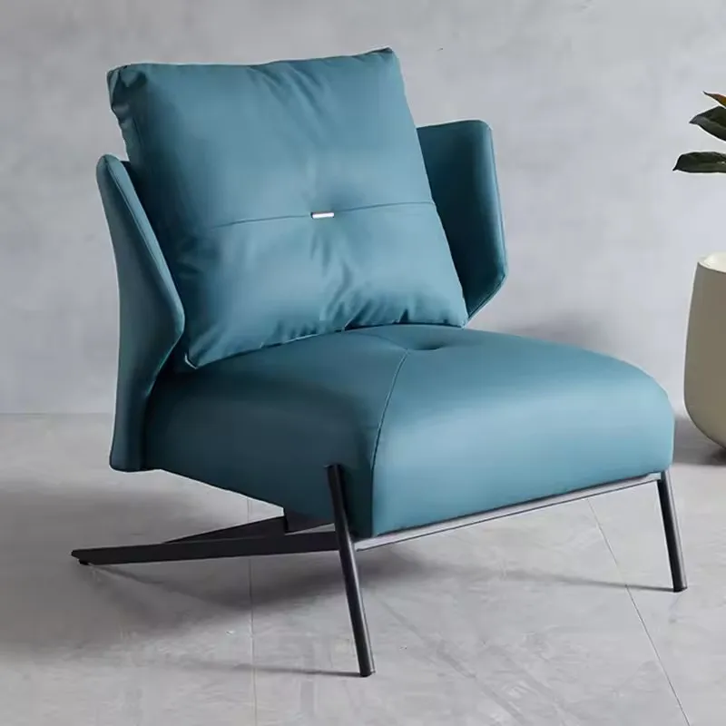 Italian Light Luxury Single Sofa Chair Designer Living Room Balcony Office Lounge Reception Chair