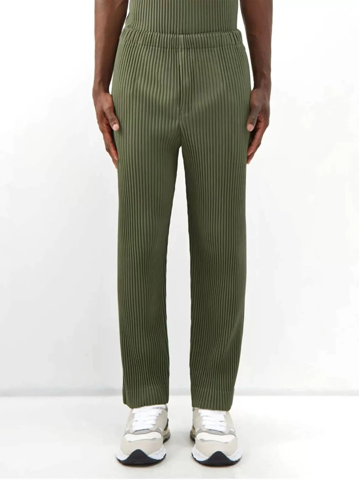ISSEY 2026 New Arrival Japanese Miyake Pleated Pants Draped Straight-Leg Loose Wide-Leg Casual Trousers Men's Fashion
