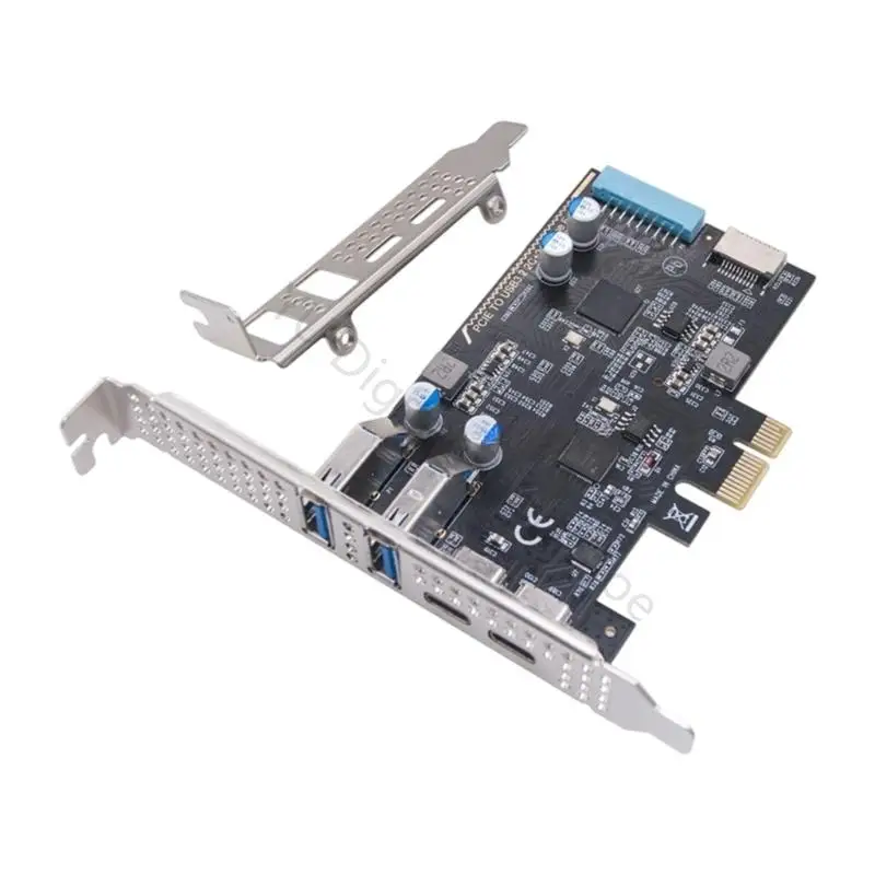 96BA PCIE To 4 Port Type C 5Gbps PCIE Card Expansion Board NEC720201 Chip Fast Data Transfer For Desktop Computer Accessories