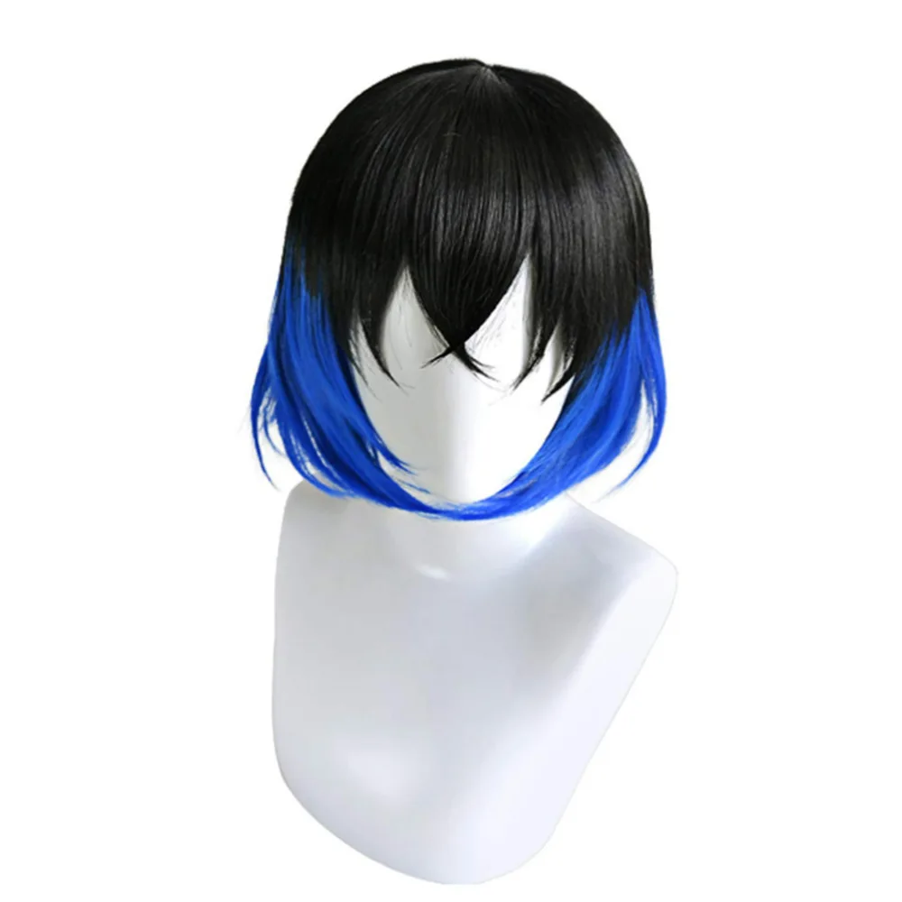 

: Giyu Tomioka, Gradient Blue Cosplay Wig