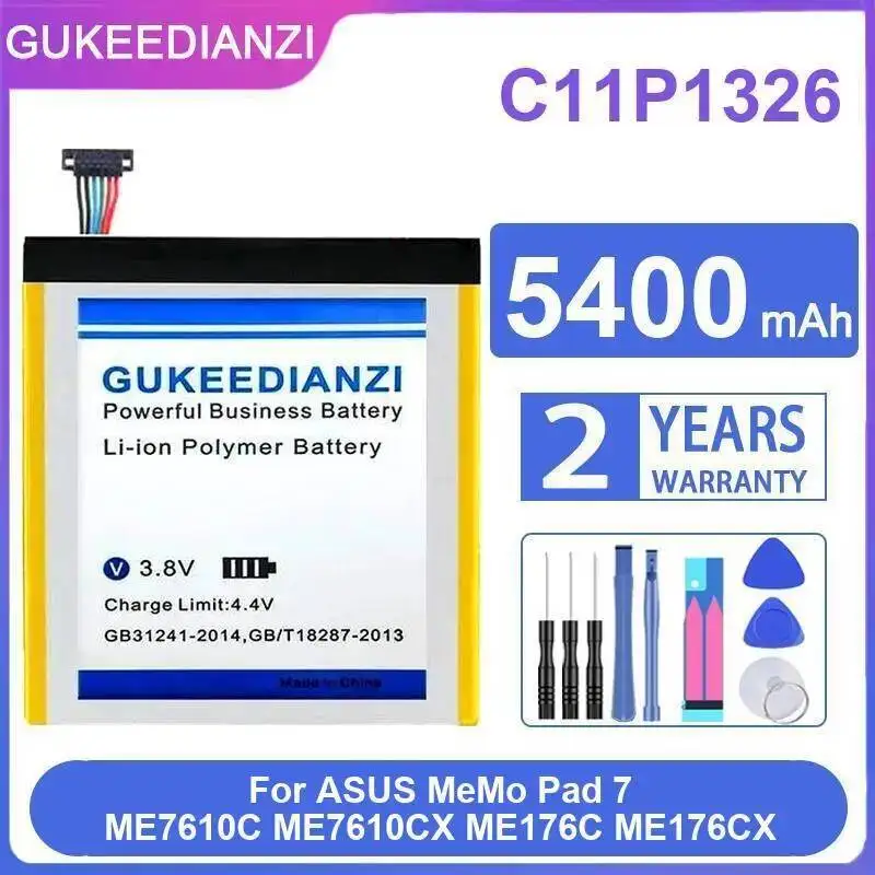 

Прочный аккумулятор емкостью 5400 мАч для планшета Asus Memo Pad 7 ME7610C ME7610CX ME176C ME176CX C11P1326