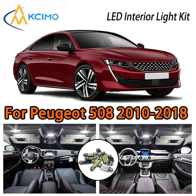 

LED Kit For Peugeot 508 2010-2018 Interior Lights, Two Colors Choice Super Bright Easy Install Atmosphere Lamp