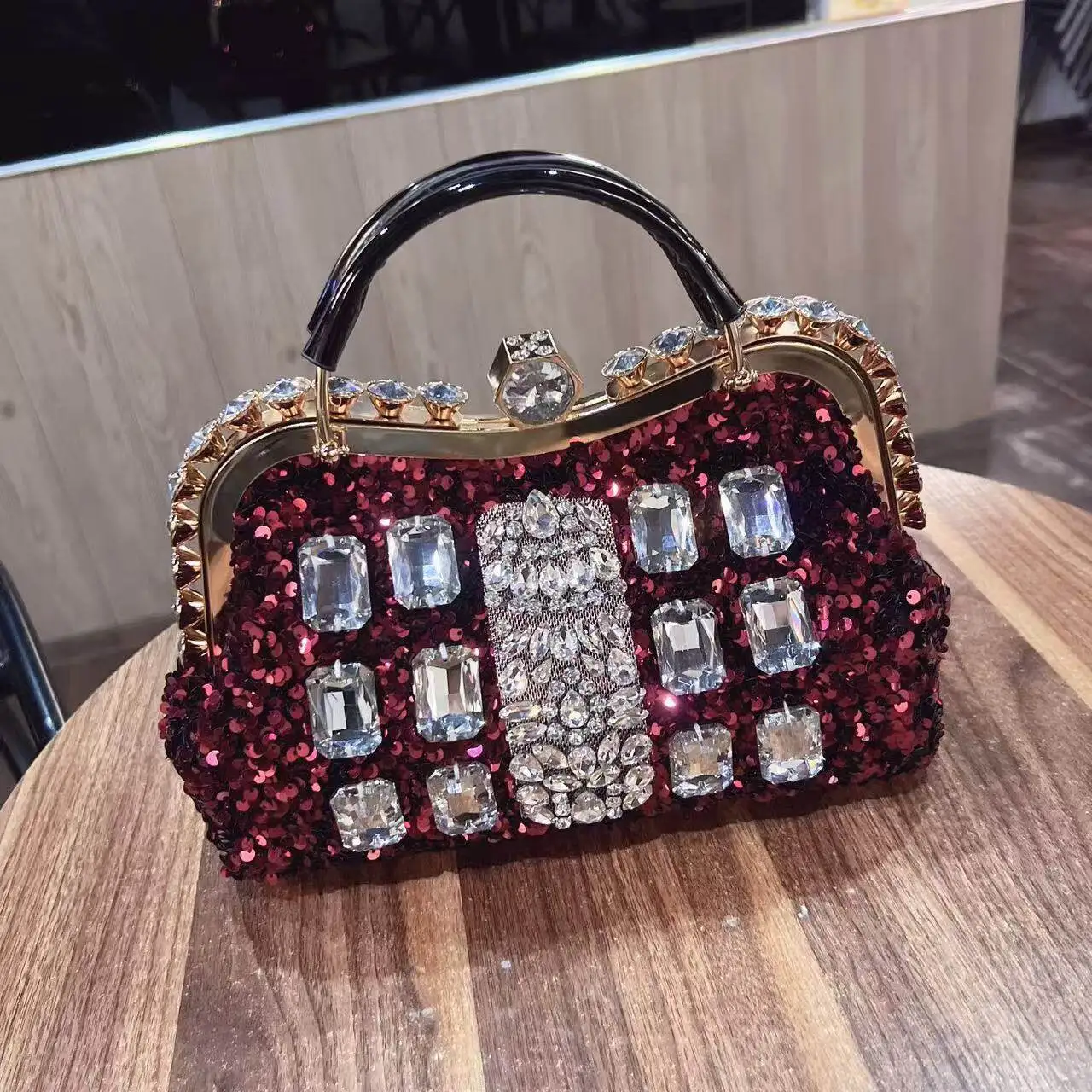 Designer Marken-Handtasche Modische Damenhandtasche Pailletten-Umhängetasche Damen Verschiedene Arten von Diamant-Schultertaschen – Detail 14