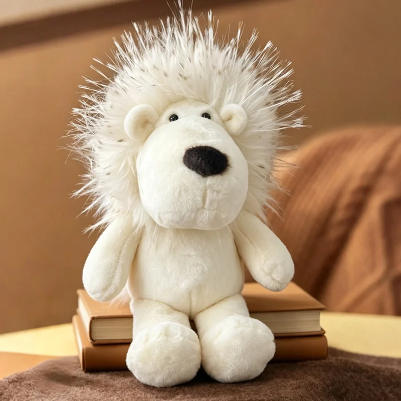 Plush Toy Long Haired Lion Spiky Mane Outstretched Arms Color Choices Soft Bedroom Display Collection Gift Fluffy Mane Comfort