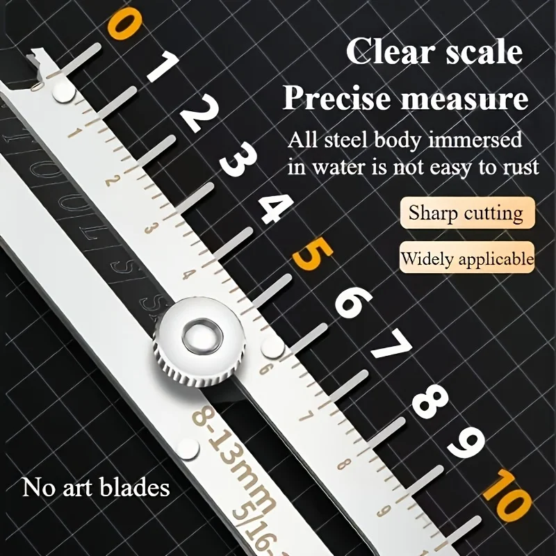 مقبض سكين متعدد الوظائف 12 في 1، فولاذ سميك عالي التحمل من الفولاذ المقاوم للصدأ، حامل أدوات قطع المكتب، مقبض سكين المساعدة، مقبض مضاد للانزلاق، تصميم خالٍ من السكاكين #3