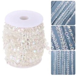 30m Crystal Beads Roll Acrylic Beads Roll Crystal Garland Curtain Wedding Decoration DIY Birthday Party Decoration Ornaments