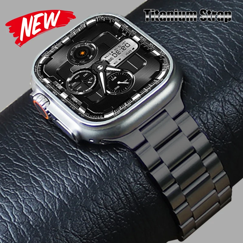 

Роскошный титановый ремешок для Apple Watch Ultra3 49 мм, металлический магнитный ремешок для iwatch Series 11 10 9 8 7 6 SE3 42/45/46 мм, аксессуары
