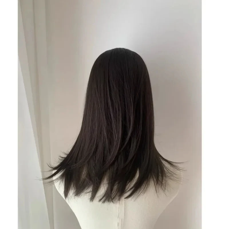 

xiaoxiao Ashely Natural Black Brown Medium Short Lace Front Wigs Headband Bob Wig for Daily Use 2024 New