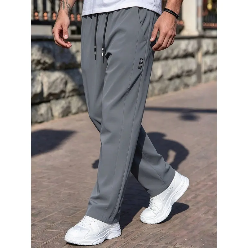 Men's Summer Casual Jogging Pants Sports Fitness Sweatpants Slacks Man Vintage Wide Trousers Mens Baggy Training Joggers Fashion