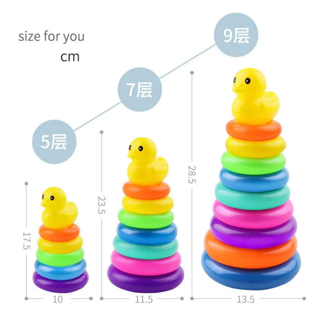 Baby Montessori Toy Rolling Ball Tower Rainbow Stacking Rings Educational Development Games Track Puzzle Hoop Toys for Children