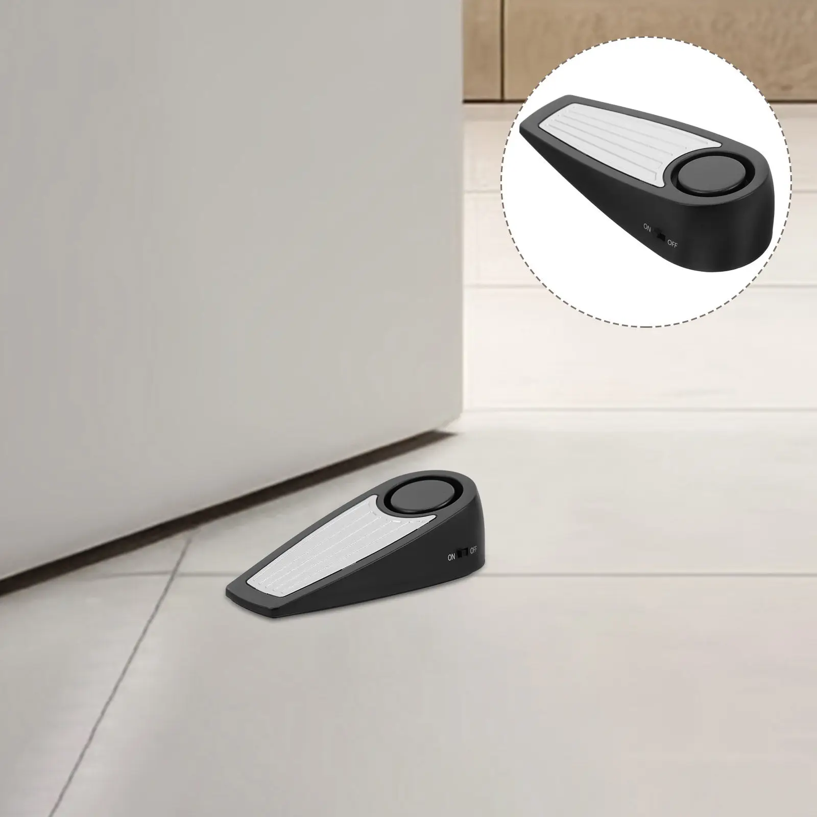 

Дверной стопор-сигнализация с датчиком вибрации, громкий виброактивируемый датчик для защиты дома, офиса, гаражных ворот, для использования внутри помещений