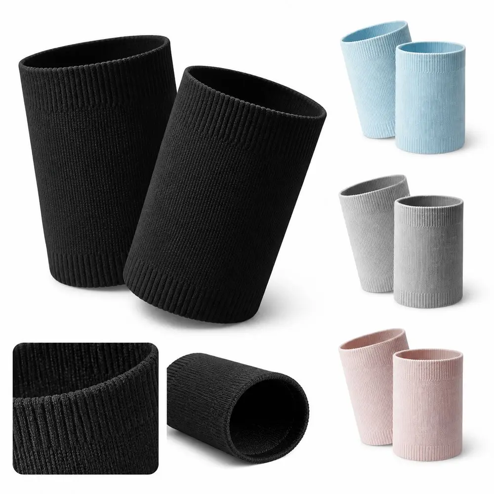 1Pair Breathable Sports Wrist Supports Elastic Knitted Seamless Tube Wrist Support Sleeves Sweat Absorbing Stretch Fit