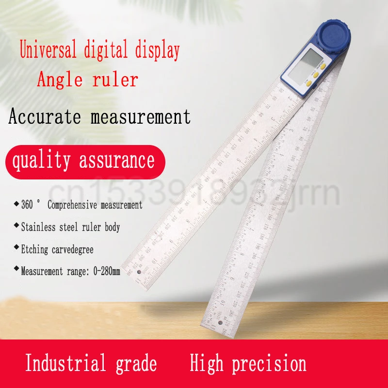 Digital Display Angle Ruler 200/300mm High Precision Angle Measuring Instrument Multifunctional Electronic Protractor Ruler