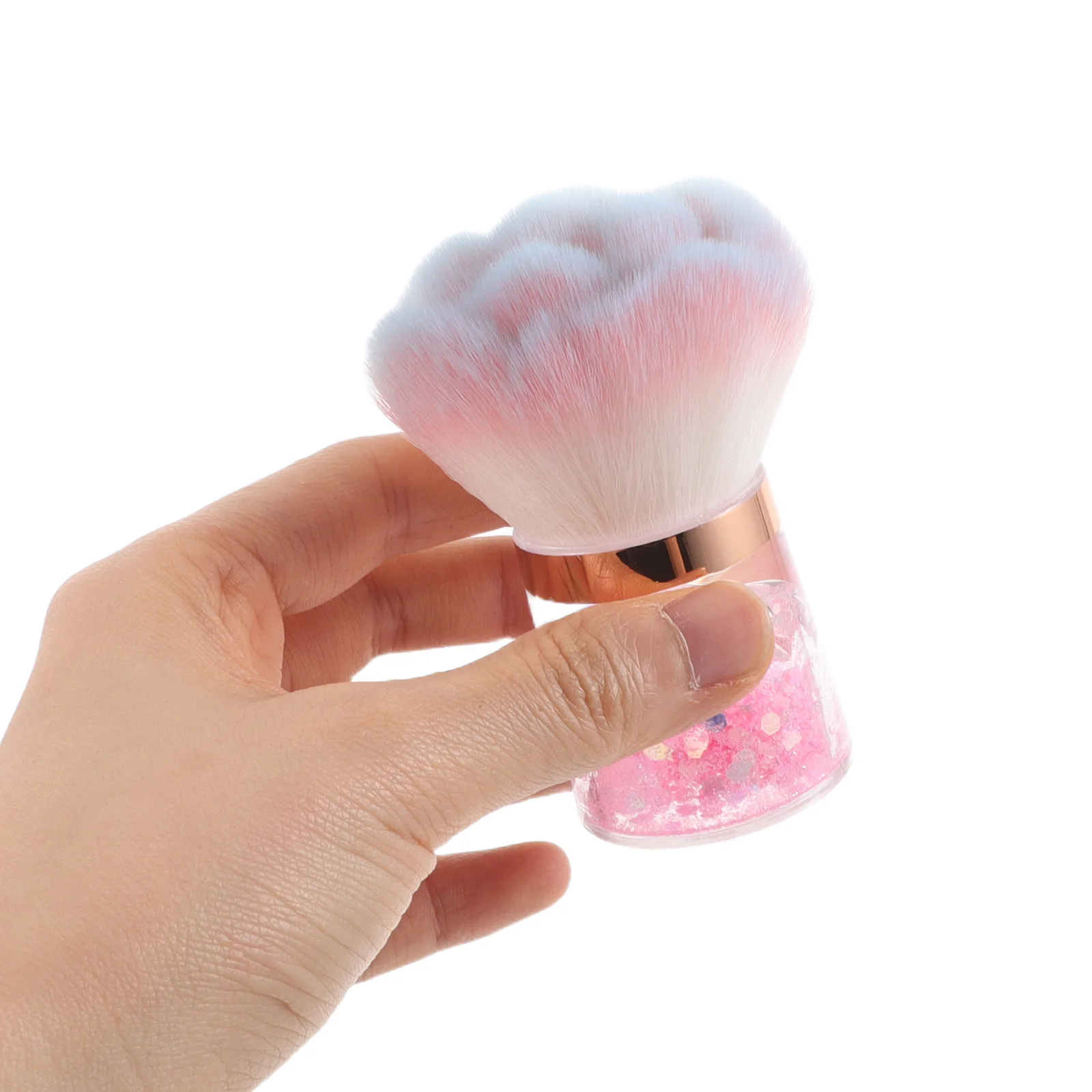 

Soft Nail Dust Flower Design Dust Collector Brush Portable Makeup Tool Reusable Acrylic Nail Art Duster Powder Blush Brush Set
