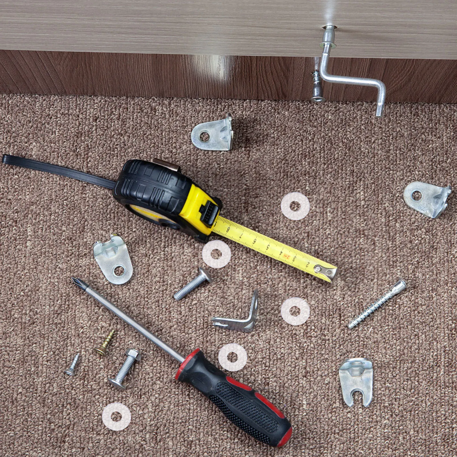 

50 Pcs Replacement Washers Door Handle Plastic Insulation Multiple Use Gaskets Flat PVC Sealing