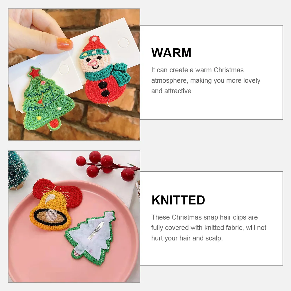 

14 Pcs Hair Accessories Christmas Hairpin Tiara Miss Clip Cute Knitted Girl Toddler