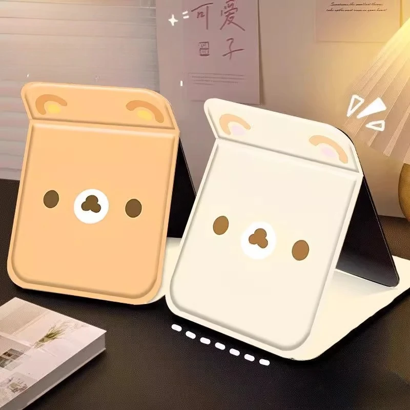 

Handheld Rectangle Mirror Foldable Modern Small Design Mirror Kawaii Creative Standing Espejo Maquillaje Luz House Accessories